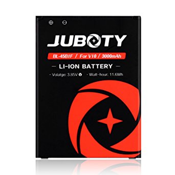 LG V10 Battery/JUBOTY 3000 mAh Li-ion Replacement Spare Battery for LG V10 BL-45B1F H901 H900 VS990 H960A LS992(24 Month Warranty)