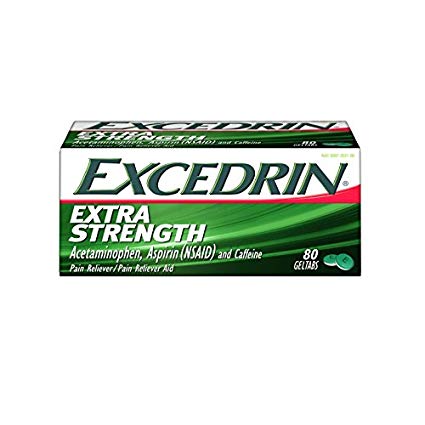 Excedrin Extra Strength Geltabs for Headache Pain Relief, 80 count