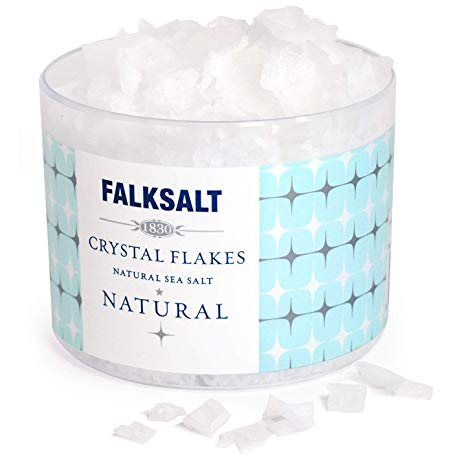 FALKSALT Cyprus Organic Sea Salt Flakes, 2.47oz, Premium Large Finishing Sea Salt Flakes, Kosher Certified, for Baking, Meat, Poultry, Seafood, Pasta, Veggies, Sweets, Cocktails, 5 Other Flavors Available