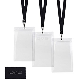 Neck Lanyards (3 Pack) with Large Passport Holder (6 x 4 inch) - Passports, ID Bagdes, Plane Tickets, Driver's License, Credit Card, Cash, etc. - for Travel use