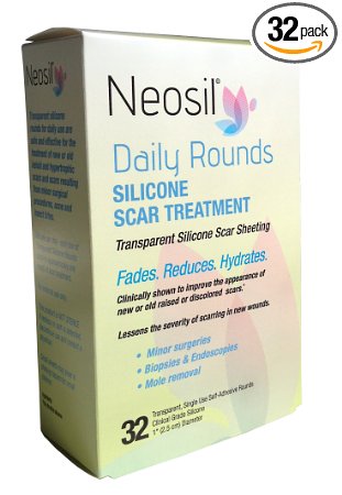 Neosil NEO-0173 Daily Rounds Silicone Scar Sheeting, 1" Diameter (Pack of 32)