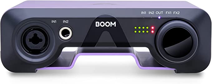 Apogee Boom USB Audio Interface For Musicians, Podcasters, and Streamers- Featuring 2 channels, Studio Microphone Pre Amp, 24bit/192kHz sample rate, hardware DSP, Headphone Amp, and Ableton Live Lite