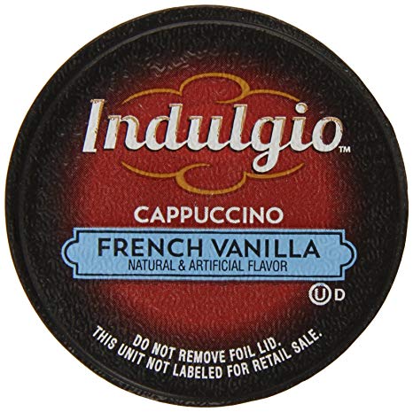 Indulgio Cappuccino, French Vanilla, 12-Count Single Serve Cup for Keurig K-Cup Brewers
