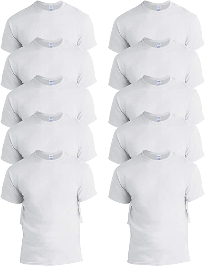 Gildan Men's 10-Pack Heavy Cotton Adult T-Shirt (G5000)