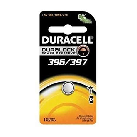 5 Pcs Duracell 396/397 D396/D397Silver Oxide Watch Batteries
