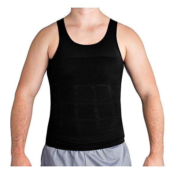 Roc Bodywear Men's Slimming Body Shaper Compression Shirt Slim Fit Undershirt Shapewear Mens Shirts Undershirts USA Company!