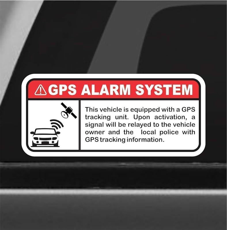 GPS Alarm System Warning Sticker Set Vinyl Decal Anti Theft Car Motorcycle Vehicle Security Sign