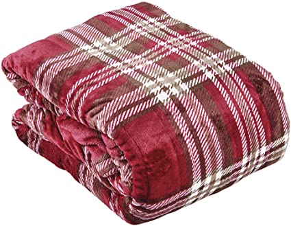 Westerly Electric Heated Throw Blanket, Red Plaid