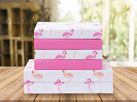 Elegant Comfort Luxury Soft Bed Sheets Flamingo Pattern 1500 Thread Count Percale Egyptian Quality Softness Wrinkle and Fade Resistant (6-Piece) Bedding Set, Queen, Flamingo