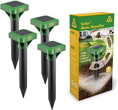 Careland AR08S Outdoor Mole Repellent Solar Powered Ultrasonic Gopher Repeller