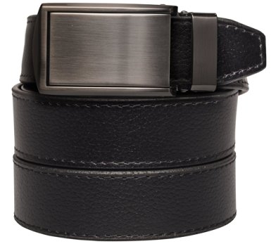 SlideBelts Men's Gunmetal Leather Belt - Custom Fit