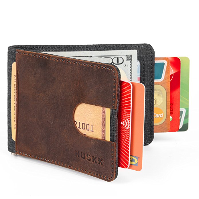 Slim Mens Wallets for Men - RFID with Strap Money Clip - Premium Quality