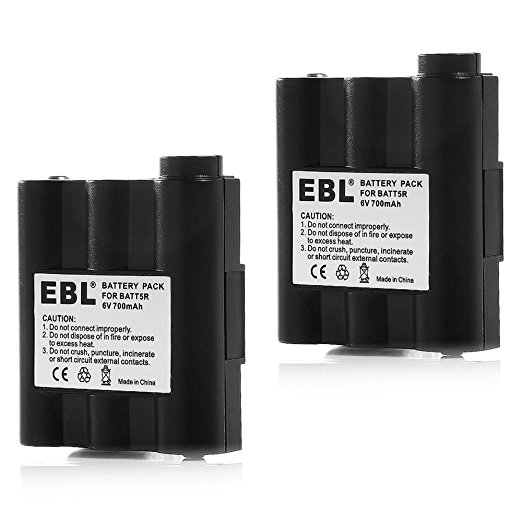 EBL Pack of 2 Midland AVP7 Replacement Rechargeable Battery Packs for Midland HH54, XT511 and GXT Series GMRS Radios (Batteries Combo)