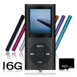 Tomameri Portable MP4 Player MP3 Player 16 GB Micro SD Card Video Player with Photo Viewer  E-Book Reader  Voice Recorder --Black