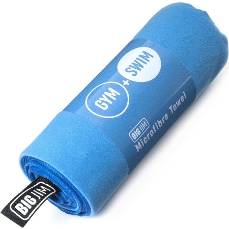 BigJim Extra Large, Absorbent, Compact Microfibre Drying Towel for the Gym, Swimmers, Travel & More, 180 x 90 cm