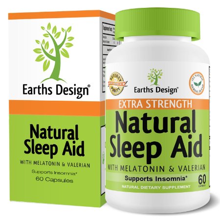 Natural Sleep Aid Pills, 100% Herbal, Non-Habit Forming Sleeping Pill for Insomnia & Sleep Apnea, With Valerian, Melatonin, Chamomile & Passionflower, Fall Asleep Fast and Sleep Longer - 60 Capsules