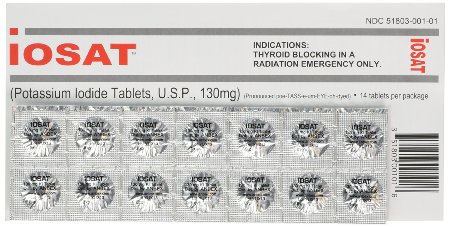 iOSAT Potassium Iodide Tablets 130 mg 14 Tablets