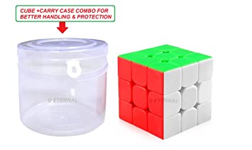 D Eternal 3x3x3 High Speed Stickerless Magic Speedy Brainstorming Puzzle Cube Game Toy with Adhustable Tightness.