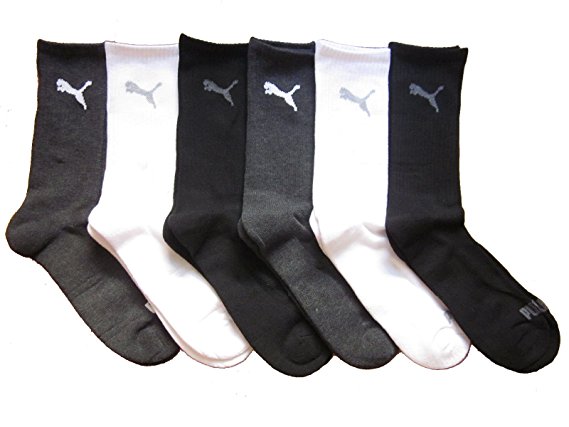 PUMA Men's 6 Pack Crew Socks