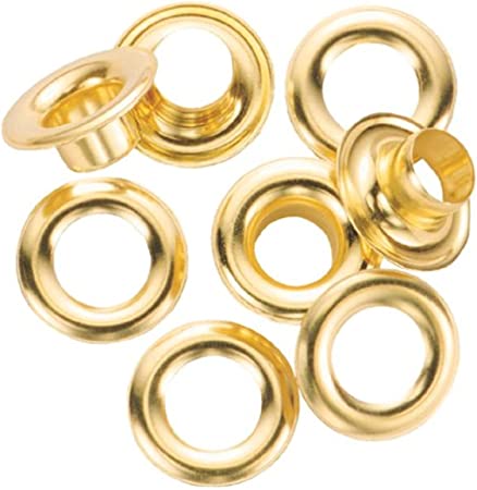 General Tools 1261 0 Grommet Refill with 24 Rustproof Solid Brass Grommets, 1/4-Inch