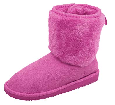 Arctic Paw Kids Toddler Boys Girls Boots Sherpa Lined Faux Fur Winter Snow Boots