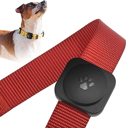 Fortuna Harmless to Fur AirTag Dog Collar Holder 1-Pack, IP68 Waterproof & Dustproof AirTag Case for Dog Collar with Metal Backplate, Dog Collar AirTag Holder, for Dogs