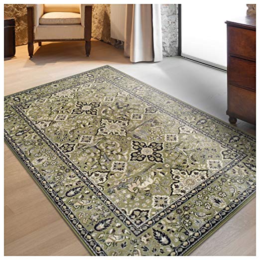 Superior Radcliffe Collection Area Rug, 8mm Pile Height with Jute Backing, Traditional European Tapestry Design, Fashionable and Affordable Woven Rugs - 4' x 6' Rug