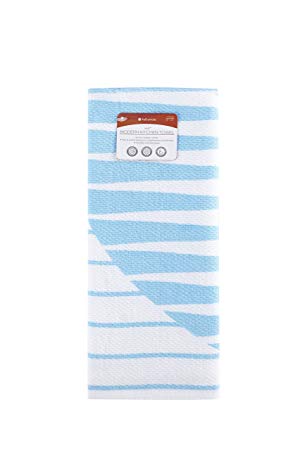 Full Circle Hue - 100% Organic Cotton Modern Kitchen Towel, 15" x 25", Sunset Blue