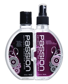 Passion Lubes Toy Cleaner and Lubrication Combo Set, 10 Fluid Ounce