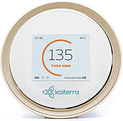 Air Quality Monitor LaserEgg 2  Knows What´s in The Air Your Breathe. Monitor Your Indoor air Quality with an Additional TVOC Detector! with HomeKit Integration, Integrated Display and Free apps