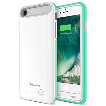 iPhone 7 Battery Case, Trianium Atomic Pro iPhone 7 Case Battery Charger (4.7 inch) Charging Case [White/Tuquoise] 3200mAh Extended Battery Pack Power Cases Juice Bank Cover[Apple Certified Part]