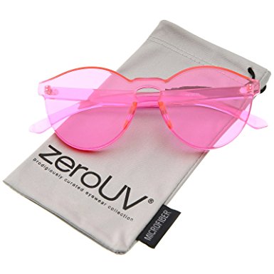 zeroUV - One Piece PC Lens Rimless Ultra-Bold Colorful Mono Block Sunglasses 60mm