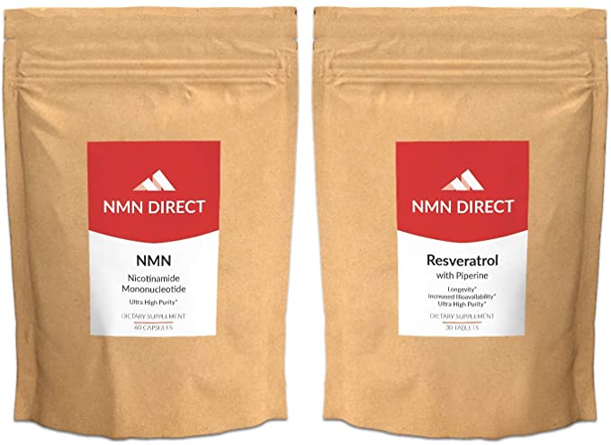 30 Grams NMN & 30 Grams Resveratrol - 99.5% Pure, Verified by an Independent Lab. Powerful NAD+ Precursor. Supports DNA-Repair, Increases Sirtuin Activity & Boosts Energy.