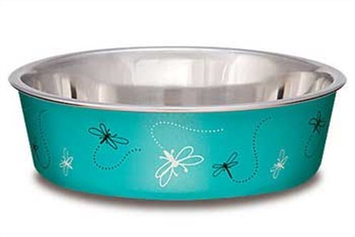 Loving Pets Dragonfly Bella Bowl for Pets Small 1-Pint Turquoise