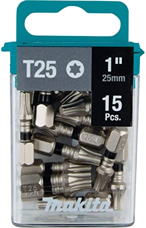 Makita E-00686 Impact XPS T25 Torx 1" Insert Bit, 15/pk