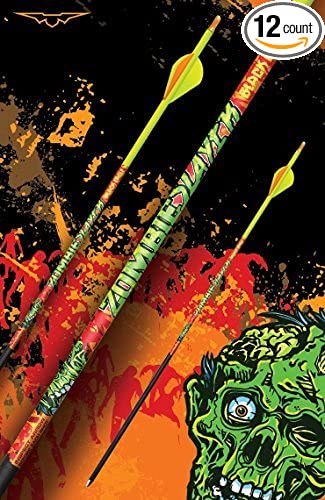 Black Eagle Zombie Slayer Fletched Carbon Hunting Arrows - 12 Pack (300/.001 Crested)