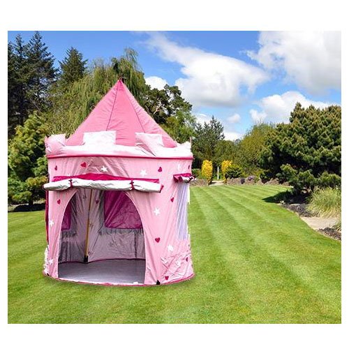 KiddyPlay Deluxe Pink Pop-Up Castle Play Tent