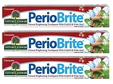 Nature's Answer Periobrite Natural Toothpaste, Cinamint, 4 Ounce, 3 Count