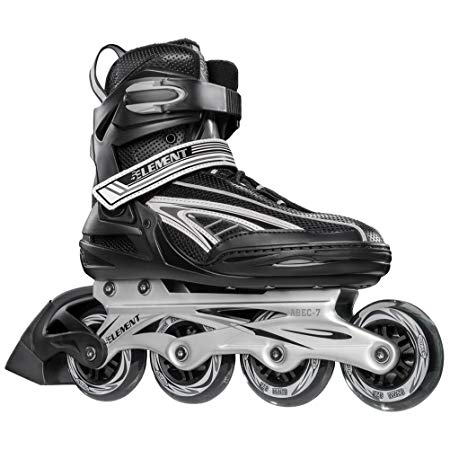 5th Element Panther XT Mens Recreational Inline Skates, Black and White Rollerblades