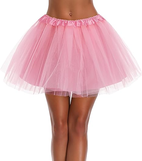 Women Teen Adult Classic Elastic 3 4 5 Layered Tulle Tutu Skirt Costume Bottom