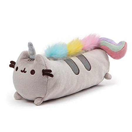 GUND Pusheenicorn Pusheen Unicorn Cat Plush Stuffed Animal Accessory Pencil Case, Gray, 8.5"