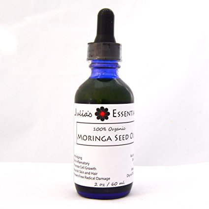 MORINGA Oil - 100% Organic for Face, Body & Hair - Cold Pressed - Julia's Essentials - Pure. Natural. BEST! (2 oz)