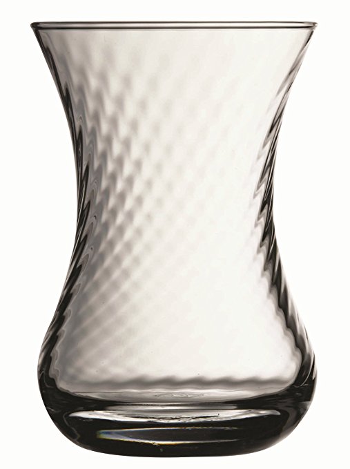 Turkish Tea Glass Set Large Size (Whirling Design) - Optikli