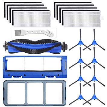 LesinaVac Replacement Parts Kit for Eufy 11s RoboVac 11S & RoboVac 30 & RoboVac 30C & RoboVac 15C Robotic Accessories (8 Filters,8 Side Brushes,1 Main Brush,1 Primary Filter,1 Rolling Brush Guard.)