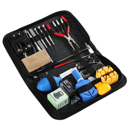 21pcs Watch Jewelry Repair Tool Kit Sets Back Case Opener Link Remover Kits Spring Bars Case Press Hand Remover Case