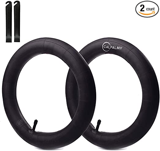 CALPALMY 14’’ x 1.75/1.95/2.125 Road/Mountain Bike Replacement Inner Tubes Schrader Valve 32mm with 2 Tire levers for Road Bikes with Tire Size of 14’’