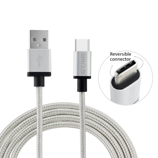 Type C Cable Otium USB-C to USB 20 Cable 33ft for USB Type-C Devices Including the new MacBook ChromeBook Pixel Nexus 5X Nexus 6P Nokia N1 Tablet OnePlus 2 and More Silver