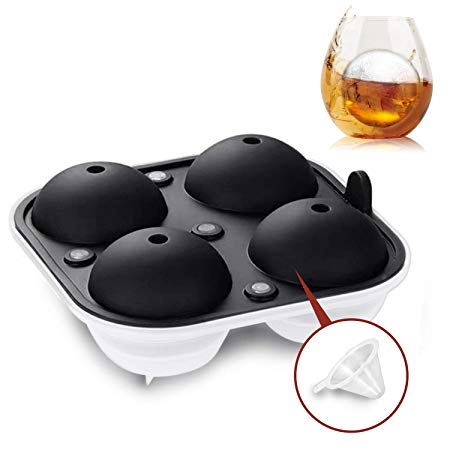 Round Ice Cube Mold, Easy Release Ice Ball Mold Ice Cube Trays Silicone Ice Cube Tray Large Ice Cube Tray for Whiskey, Cocktail Flexible