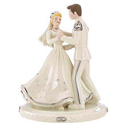 Lenox Classics Disney's Cinderella & Prince Platinum Cake Topper