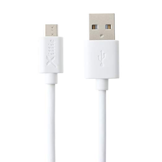 Xillie USB 2.0 - Micro-USB to USB Cable - High-Speed A Male to Micro B Triple Shielded Cable 1.2M White Color